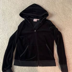 Black juicy couture velvet tracksuit top